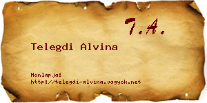 Telegdi Alvina névjegykártya